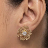 Brincos Flor Banhado Ouro 18k