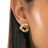 Brincos Banhado Ouro 18k Triangulo Fixo