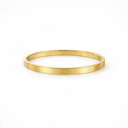 Bracelete Liso Grosso Dourado Aço Inoxidável