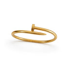 Bracelete Prego Dourado Aço Inoxidável