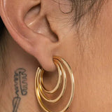 Brincos Banhado Ouro 18k Circular