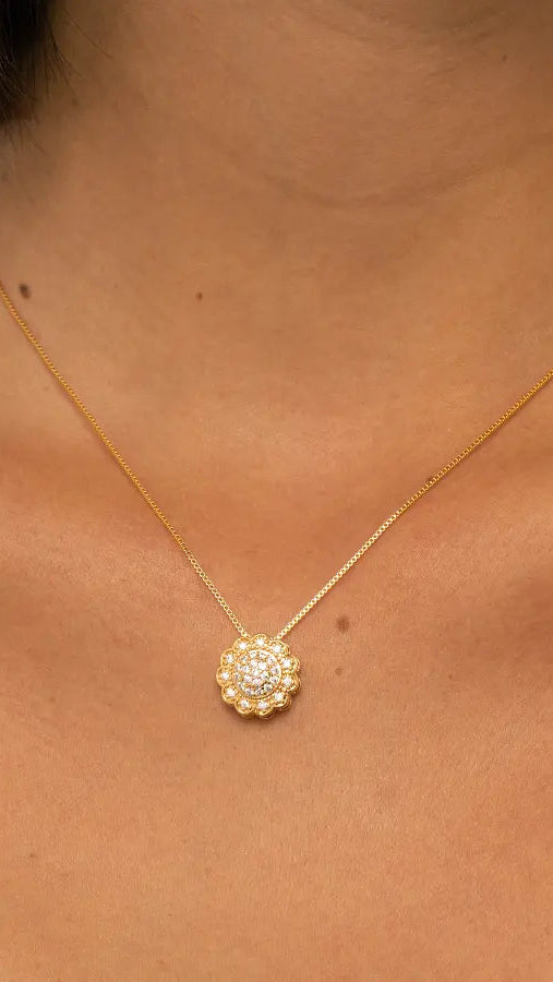 Colar Luxo Banhado Ouro 18k