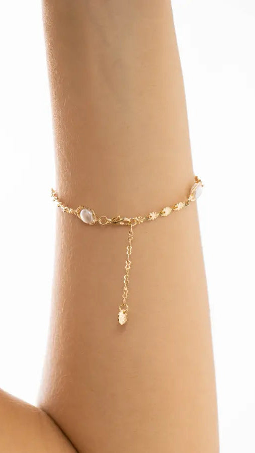 Pulseira Banhado Ouro 18k Pérola