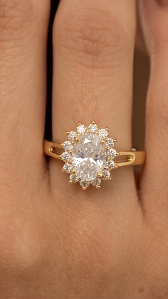 Anel Luxo Banho de Ouro 18k