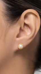 Brincos Banhado Ouro 18k Pérola