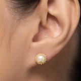 Brincos Banhado Ouro 18k Pérola