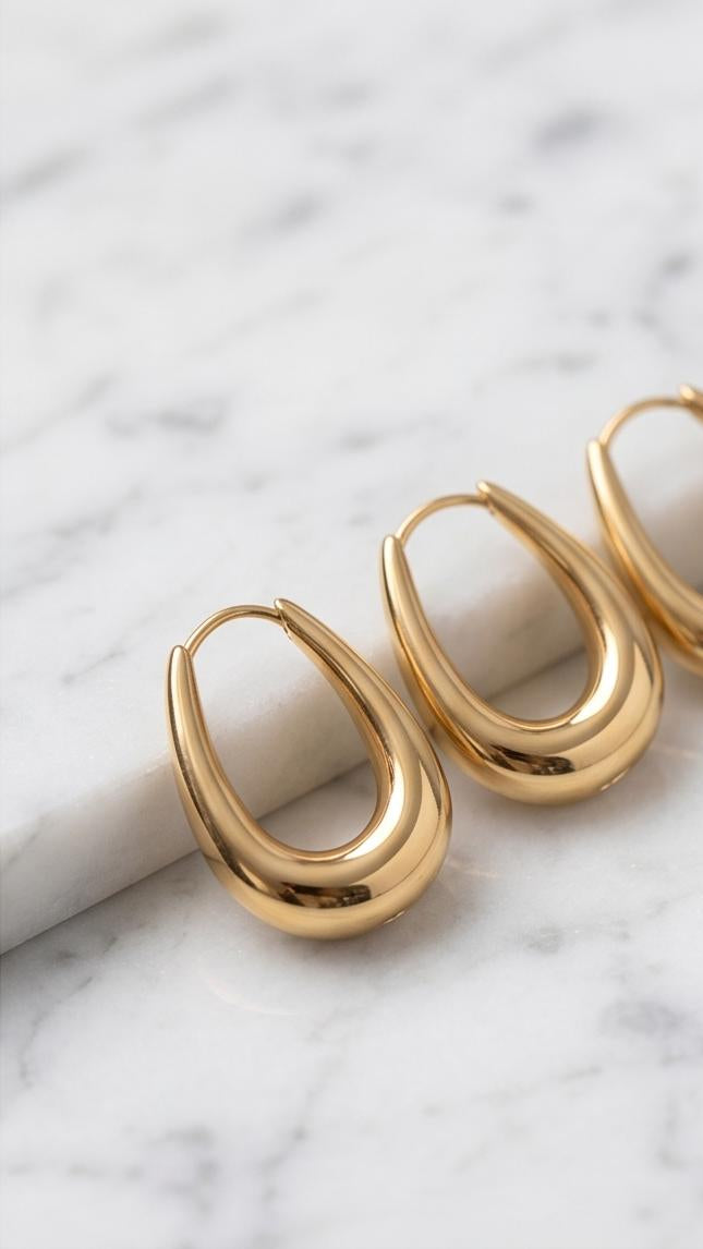 Brinco Banhado Ouro 18k click