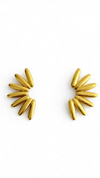 Brinco Sol Dourado Aço Inoxidável