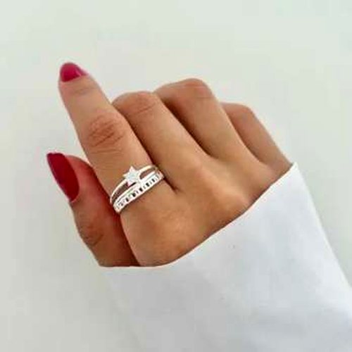 Anello Due Cerchi - Luce d'Argento - Gioielli in Argento 925